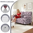 thumbnail image 6 of SCRAWLGOD Leopard Print Loveseat Recliner Slipcovers Non Slip Washable Sofa Cover with Pocket Stretch Anti Scratch Recliner Slipcover, 6 of 8