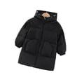 thumbnail image 3 of Esaierr Middle Large Kids Hooded Puffer Down Jacket for Boys Girls Winter Mid-Length Warm Puffer Down Coats Toddler Zipper with Pockets Outwear 3-12 Years Old, 3 of 9