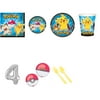 Pokemon Party Supplies Party Pack For 16 With Silver #4 Balloon