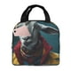 thumbnail image 1 of Fotbe Surrealist Goat Bolsa Térmica con Estampado y Forro de Aluminio Grueso Bolsa de Almuerzo con Bolsillo Frontal para Hombres y Mujeres, Ideal para Trabajo, Escuela, 1 of 8