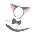 thumbnail image 5 of Abbraccia Ears and Tail Set Cute and Tail for Festival Mardi Gras Photo Props gray, 5 of 10