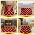 thumbnail image 4 of Ottomanson Trellis Area Rug 3'3" x 5' - Non Slip Low Pile Carpet, Red, 4 of 11