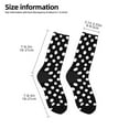 thumbnail image 5 of Junzan Black And White Polka Dot Mens Funny Socks For Men Women Colorful Fun Novelty Crew Patterned Socks, 5 of 9