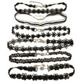 thumbnail image 2 of Joernso 6Pcs Exquisite Lace Decor Choker Necklace Beautiful Elastic Polyester Women Choker for Party, 2 of 8