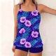 thumbnail image 5 of Trajes de baño Amzcrzy Tankini para mujer, trajes de baño, traje de baño de bikini con control de abdomen para mujer, traje de baño estampado de tres piezas dividido multicolor, XL, 5 of 7