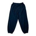 thumbnail image 6 of BRELIL Men Plus Size Harem Pants Loose Flowy Boho Lounge Trousers Drawstring Waist Vacation Casual Long Pants Solid Summer Fashion Outfits, Navy S, 6 of 6