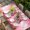 Pink HotPink DeepPink, variant on Valentine's Day Table Cloths for 6 Foot Rectangle Tables, Pink Gnomes Love Roses Romantic Beige Patio Waterproof Elastic Fitted Tablecloths, Washable Rectangular Table Cover for Camping