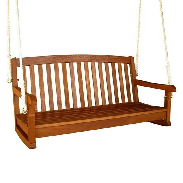 International Caravan Royal Fiji 48" Hanging Porch Swing in Natural