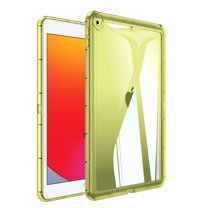 Dteck Case for iPad 9th/8th/7th Gen 10.2 Inch, Slim Lightweight Transparent Back Shell Shockproof Cover for iPad 10.2 Inch,Yellow