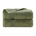 thumbnail image 2 of Superior Egyptian Cotton Absorbent Forest Green Bath Towel Set of 2, 2 of 15