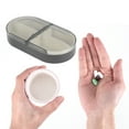 thumbnail image 4 of Unique Bargains 1 Pc 4 Grids Push-Pull Pill Case Detachable for Travel Gray, 4 of 6