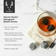 thumbnail image 2 of Viski Glacier Rocks Hexagonal Basalt Whiskey Stones, Whiskey Rocks Set of 4, 2 of 5