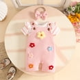 thumbnail image 3 of mgoYE Baby Girl Suspender Corduroy Skirt Outfits 0 3 6 12 18 24 Months Short Sleeves Summer Spring Clothes Preemie(Pink,0-3 Months), 3 of 8