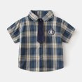 thumbnail image 2 of TOOYOU Boys T-shirt Tops Short Sleeved Shirt Plaid Shirt For Children &nbsp;Basic Tees For Kids Size 2-3 Years, 2 of 8