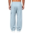 thumbnail image 6 of ZUBMGKTE Men's Baggy Fleece Cargo Sweatpants Loose Casual Jogger Pants Open Bottom Sweatpants for Athletic Workout with Pockets, 6 of 8