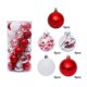 thumbnail image 5 of Bewildely 30 Uds. De bolas colgantes para árbol de Navidad, hogar, oficina, centro comercial, árbol, bolas de plástico, decoración colgante, adorno Kits de decoración para fiestas rojo blanco Bewildely HA000435-07B, 5 of 6