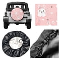 thumbnail image 5 of TEQUAN Universal Waterproof Spare Tire Cover, Dustproof Sun Protection Cartoon Pink Pretty Rabbit Pattern Wheel Cover, 14 inch, 5 of 7