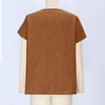thumbnail image 5 of Petal Sleeve Cotton Linen Shirts for Women Fashion V Neck Button Blouses Casual 2025 Summer Dressy Tunic Tops, 5 of 9