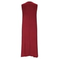 thumbnail image 5 of Neewe Classic Summer Long Dress for Women Tshirtdress Plain V Neck Sleeveless A-Line Ankle Length Daily Dresses, 5 of 6