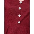 thumbnail image 5 of INSPIRE CHIC Women's Lace Formal 2 Pieces Suits Outfits Sweetheart Neck Peplum Top Elegant Cocktail Skirt Sets XL Burgundy, 5 of 6