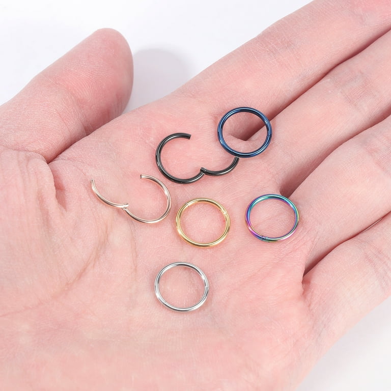 18G Clicker Nose Piercing Septum Ring Basic Gold Conch Helix Cartilage Piercing Earring Walmart