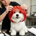 thumbnail image 4 of Cute Straight Bob Style Pet Synthetic Wig Comfort Fixed Elastic Dog Head Cover Holiday Seasonal Outfit Accessory For Indoor Daily Pet Styling Home Interior Decor Matching Supply, 4 of 7