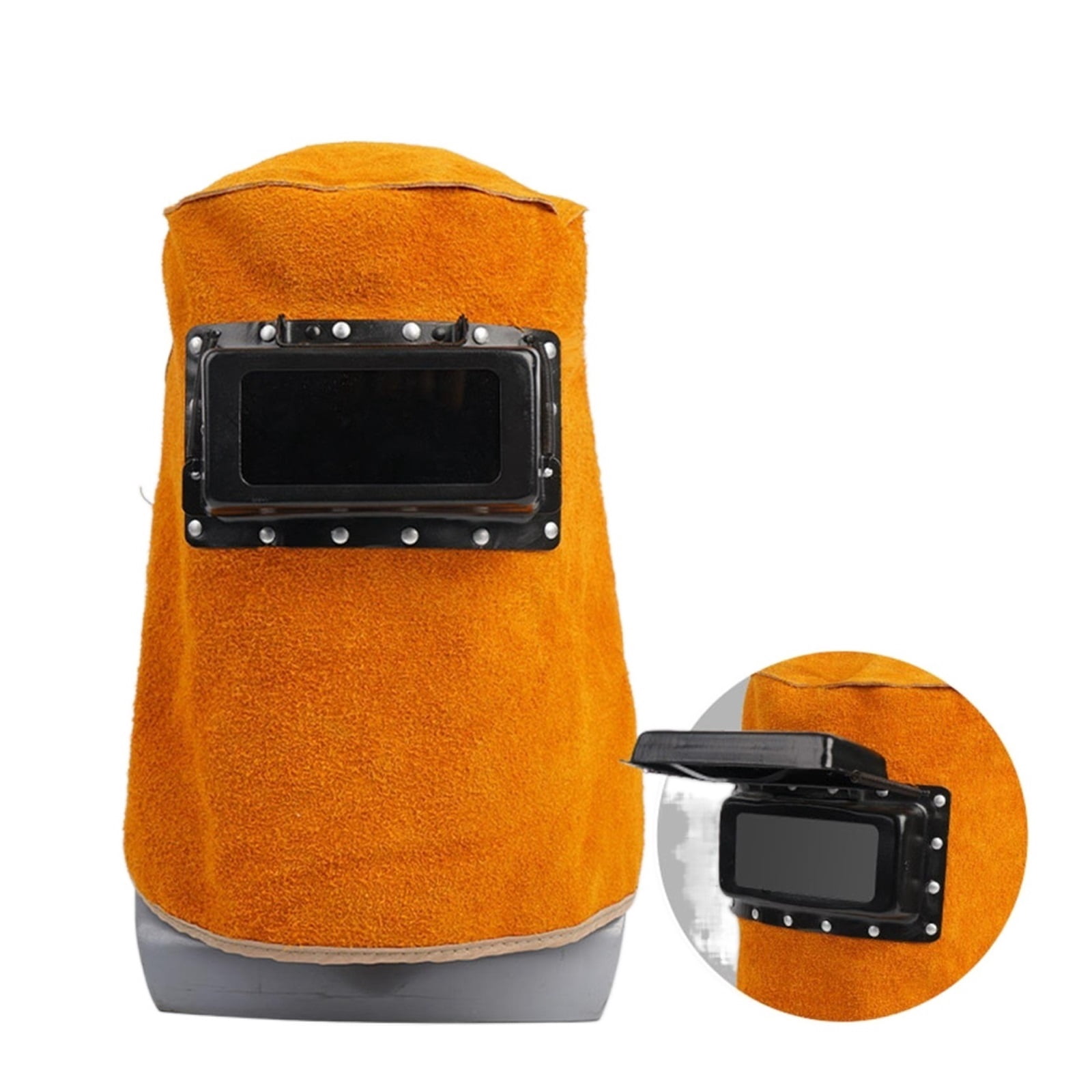 Leather Welding Helmet Mask Heat Resistant Welding Hood Work Hat For Polishing Welder Cap Cowhide Leather ,Widely Use