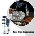 thumbnail image 6 of Clearance! Urgrette Torch Lighter 1 Pack Butane Refillable Triple Jet Flame Torch Lighters Windproof Adjustable 3 Flame Butane Gas Lighter Pocket Lighter for Camping Grill Fireplace Camping, 6 of 8