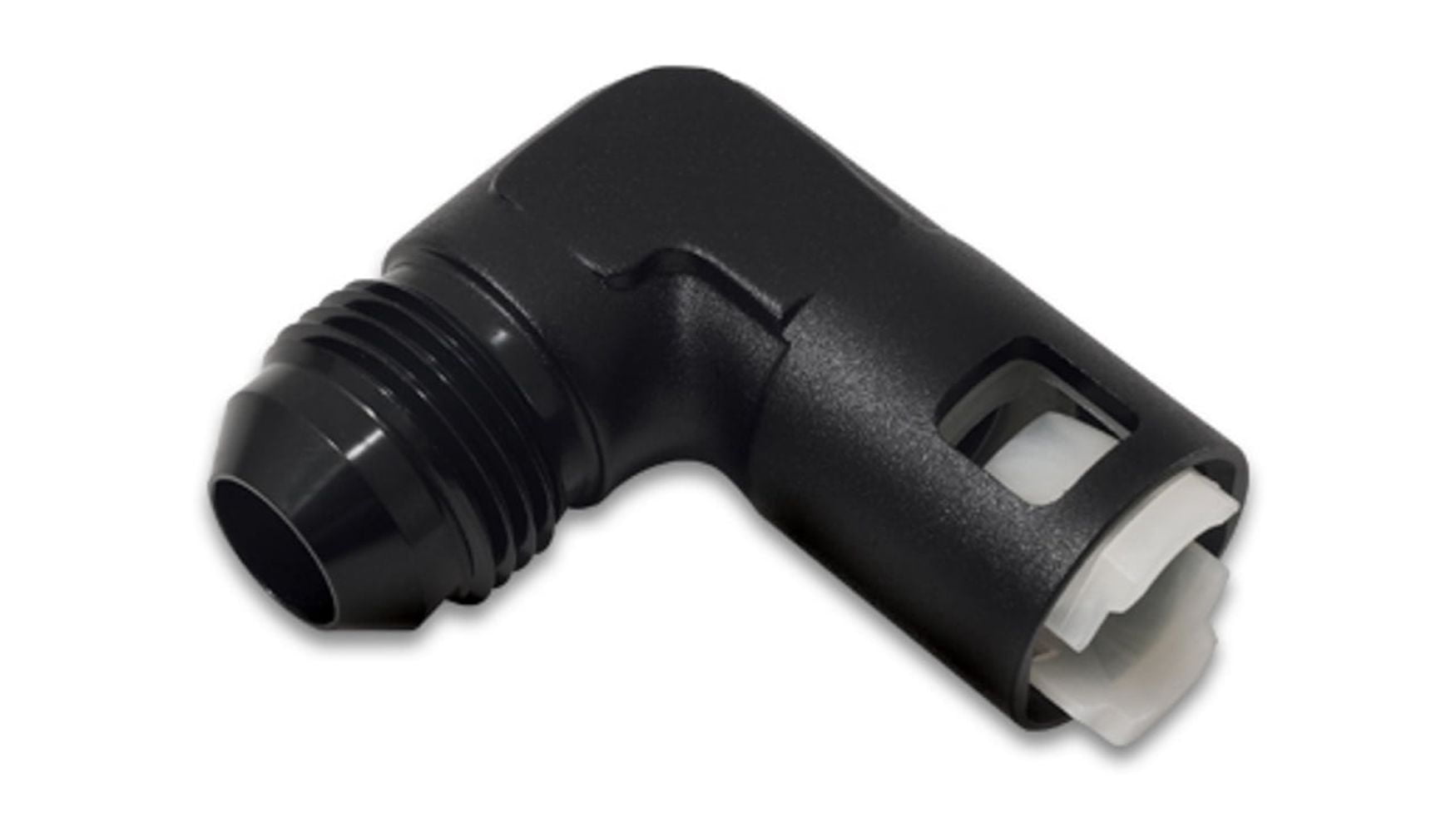 Vibrant 90 Degree Aluminum AN to Female Quick Connect -6AN - 0.3125in Hose Size