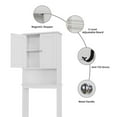 thumbnail image 6 of Walsunny Over The Toilet Storage Cabinet Bathroom Shelves Organizer Space Saver Freestanding Restroom Shelf with Doors Anti-Tip Device Adjustable Shelf White, 6 of 8