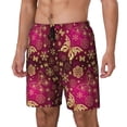 thumbnail image 1 of Balery Golden Snowflakes And And Butterflies Bañador para hombre, shorts de playa de secado rápido con entrepierna y forro de compresión-Small, 1 of 6