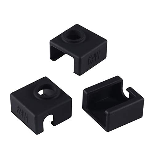 6x Heater Block Silicone Cover for MK7/MK8/MK9 for Creality CR-10,10S,S4,S5 