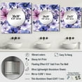 thumbnail image 4 of Designart "Purple Floral Exquisite Elegance" Floral Square Mirror For Wall Decor - Large Purple Square Mirror Printed Wall Decor - Cottage Square Living Room Mirror, 4 of 5