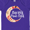 thumbnail image 4 of Inktastic Baby Stay Wild Moon Child Crescent Moon with Flowers Girls Baby Bodysuit, 4 of 5