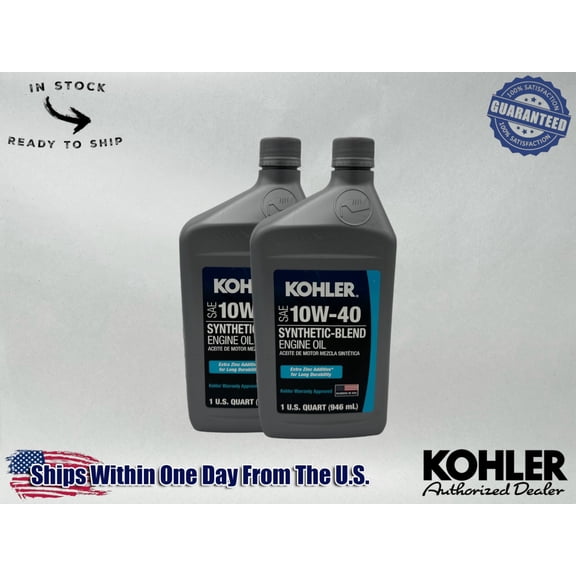 Kohler Genuine OEM SAE 10W-40 Synthetic-Blend Engine Oil 25 357 71-S-2PACK