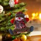 thumbnail image 4 of Teissuly Christmas Tree Pendant Doll Ornaments, Santa Clause Snowman Doll Long-Legged Hanging Christmas Tree for Windows Door Fireplace Teissuly WER202310233816, 4 of 6