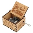 thumbnail image 5 of Caja de música interesante tallada con manivela, regalo de cumpleaños (color natural, el padre dorado), 5 of 5