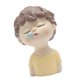 thumbnail image 1 of Figura de niño con corona elegante, micropaisaje artesanal Amarillo, 1 of 9