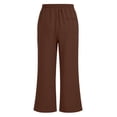 thumbnail image 5 of Lullu Girls Pants Kids Summer Casual Beach Loose Long Trousers with Pockets, Sizes 5-14, 5 of 8