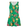 thumbnail image 4 of Staron Robes d'Été Décontractées pour Femmes, Coupe Ample, Col en V, Ligne A, Robes d'Été Sans Manches à Imprimé Floral, Boho, Fluides, Tenues de Vacances, Robe m, 4 of 7
