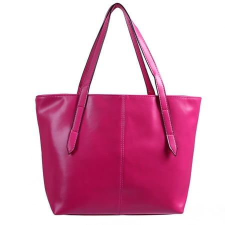 Flap Tote Handbag - Women's Handbag Leather Carryall Tote