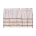 thumbnail image 1 of Cortina corta estilo bohemio de algodón y lino, lavable a máquina, para ventana Rayas delgadas l, 1 of 9