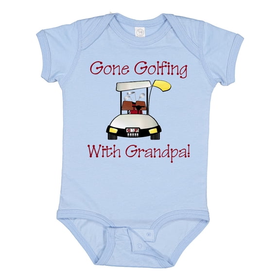 Inktastic Gone Golfing with Grandpa Boys Baby Bodysuit