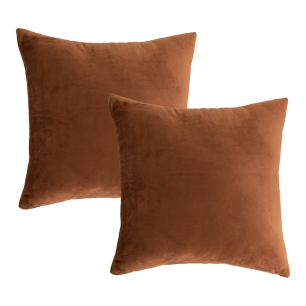 CLEARANCE! Sets of 2 Throw Pillows Covers, Premium Velvet Square Solid