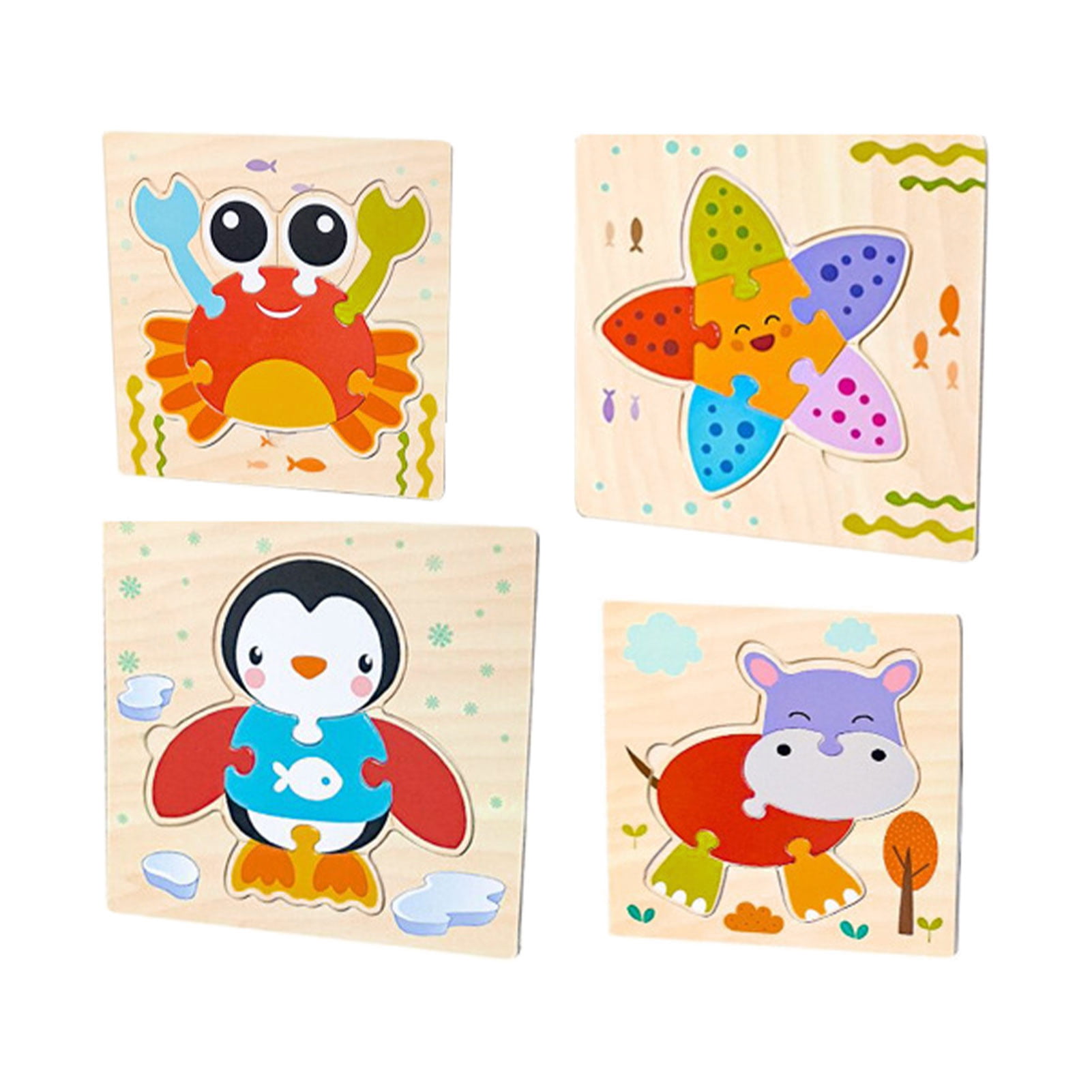 Details about   3D Animal Wooden Matching Jigsaw Toddler Puzzles Learning for Baby Children Kids 