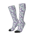thumbnail image 2 of Balery Lavender Flowers Printed Novelty Socks Men's Women's Crew Socks Sports Socks Knee High Socks Cotton Socks Quirky and Cool Socks, 2 of 9