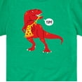 thumbnail image 3 of Instant Message - Dino Eating Pizza - Toddler And Youth Short Sleeve Graphic T-Shirt, 3 of 6