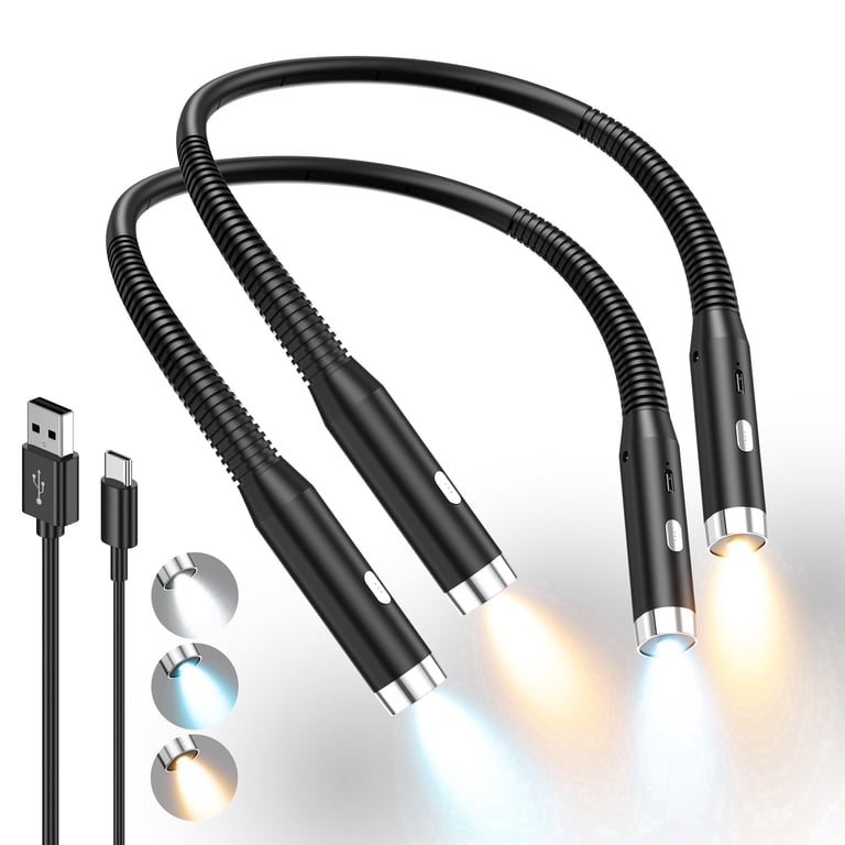 Cosjm 2-Pack Rechargeable Neck Reading Light with 18 Modes photo 1