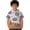 White, variant on Kids Soccer Ice Cream Print Short Sleeve Hoodie Size 4-12Y Lightweight Pullover With Pocket Summer Top