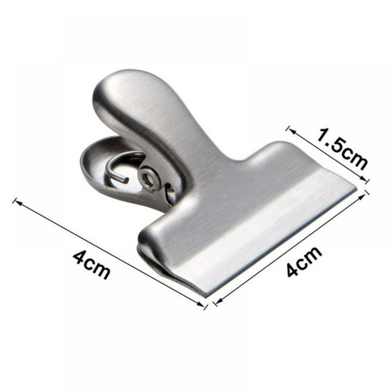 Chip Clips Bag Clips Food Clips Stainless Steel Clips For Bag Air Tight  Seal Grip Clips For Home Kitchen Office School(12pcs, Silver)